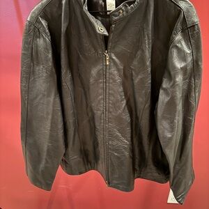 Chico's Dark Leather Jacket